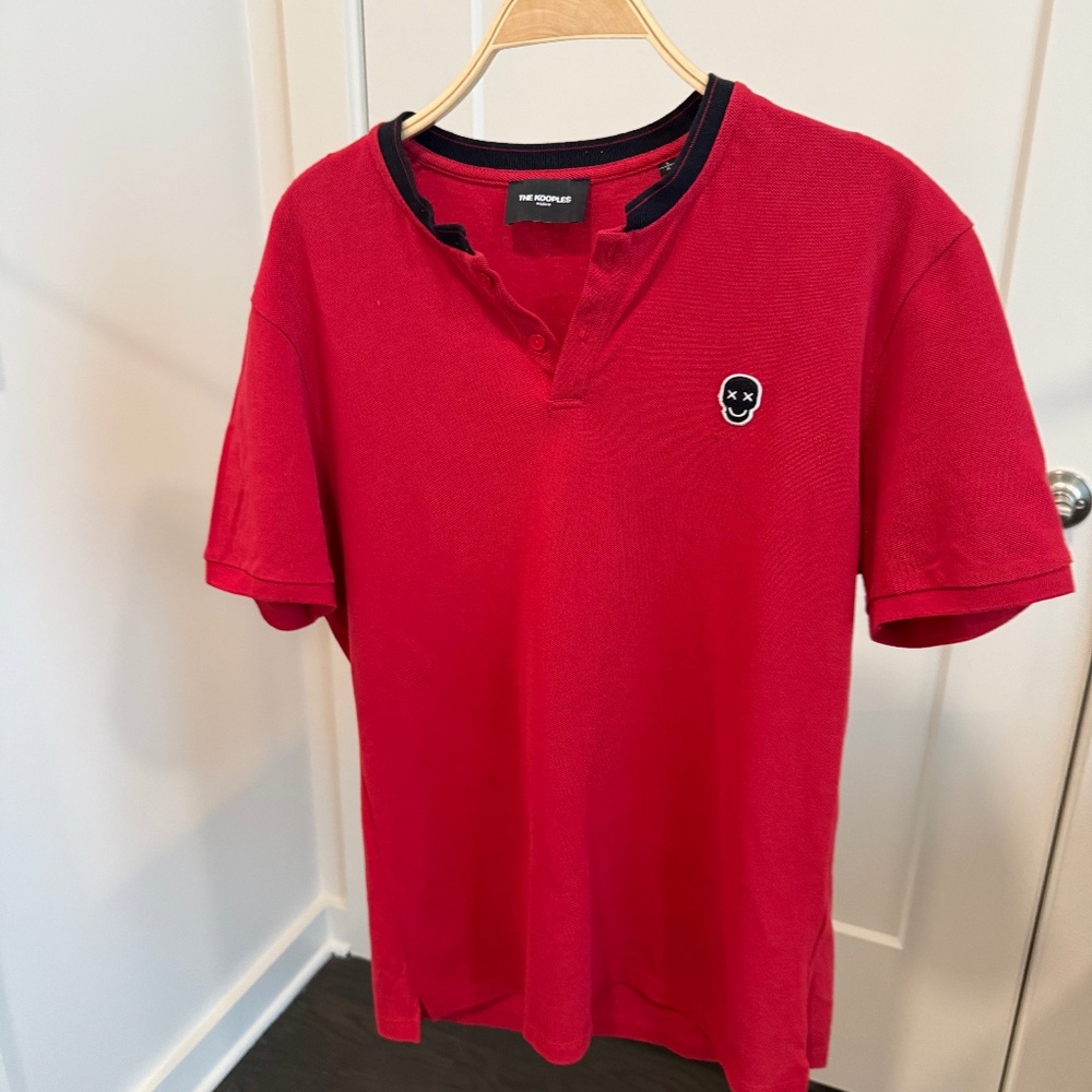 Kooples T shirt - Red - Size L / 9 Skull design